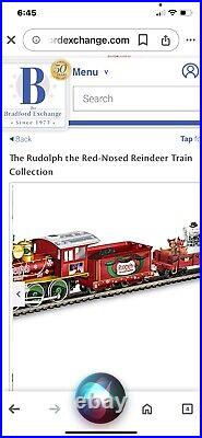 Bradford Exchange Rudolph the red nose Christmas Train Set