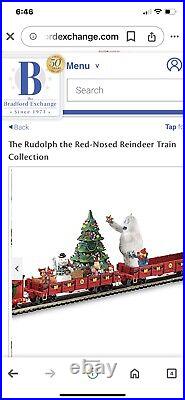Bradford Exchange Rudolph the red nose Christmas Train Set