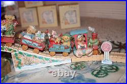 Cherished Teddies Santa Express Train 9 Figurines Accessory Set Enhancement Set