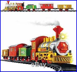 Christmas 3 Carriages Xmas Train Set Realistic Sounds Childrens Gift & Ornament