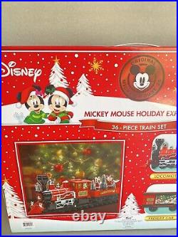 Christmas Disney 2019 Mickey Mouse Holiday Express 36 Piece Train Set NIP