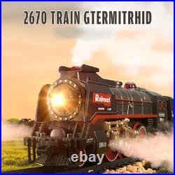 Christmas Electric Remote Control Train Set with Smoke, Lights, Sound, Locomotiv Christmas Electric Remote Control Train Set with Smoke, Lights, Sound, Locomotiv