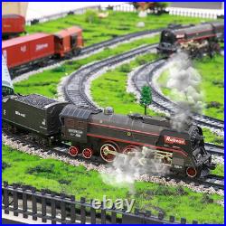 Christmas Electric Remote Control Train Set with Smoke, Lights, Sound, Locomotiv