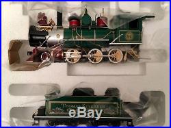 Christmas Express Train Locomotive+Tender HO FULL SET 8 Cars-Signal-Power-Track