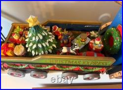 Christmas Express Train Set 3-Piece Hand Painted Porcelain includes Lights Christmas Express Train Set 3-Piece Hand Painted Porcelain includes Lights