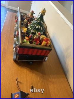 Christmas Express Train Set 3-Piece Hand Painted Porcelain includes Lights