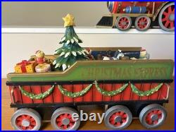 Christmas Express Train Set 3-Piece Hand Painted Porcelain includes Lights Christmas Express Train Set 3-Piece Hand Painted Porcelain includes Lights