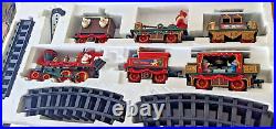Christmas Magic Express Battery Operated Train Set Hand Painted VTG 1996 QVC