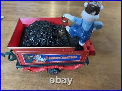 Christmas Magic Express Tree Train Set Holiday Decor Hand Painted QVC