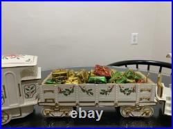 Christmas Train Lenox Holiday Junction 3 piece Train Set Engine, Wagon, Caboose