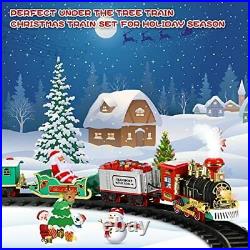 Christmas Train Set Toy Gifts Kids Boys Girls Lights &Sounds Round Railway Track