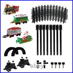 Christmas Train Set With Sounds And Lights Electric Rail Car Toy Mini Train LS