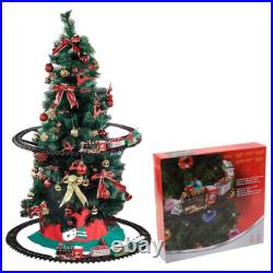 Christmas Train Set With Sounds And Lights Electric Rail Car Toy Mini Train LS