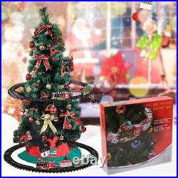 Christmas Train Set With Sounds And Lights Electric Rail Car Toy Mini Train LS