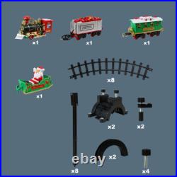 Christmas Train Set With Sounds And Lights Electric Rail Car Toy Mini Train LS
