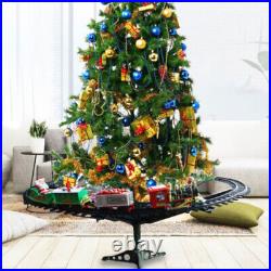 Christmas Train Set With Sounds And Lights Electric Rail Car Toy Mini Train LS