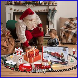 Christmas Train Set for Christmas Tree, Train Toys WithRealistic Smoke, Lights & S