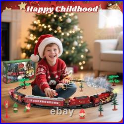 Christmas Train Set for around under The Tree, Electric Multicolored