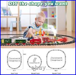 Christmas Train Set with Remote Control Train Toys WithSmoke, Lights & Sound, Chri
