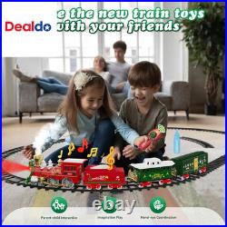 Christmas Train Set with Remote Control Train Toys WithSmoke, Lights & Sound, Chri