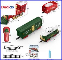 Christmas Train Set with Remote Control Train Toys WithSmoke, Lights & Sound, Chri
