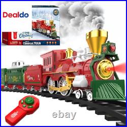 Christmas Train Set with Remote Control Train Toys WithSmoke, Lights & Sound, Chri