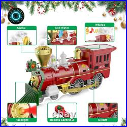 Christmas Train Set with Remote Control Train Toys WithSmoke Lights & Sound NEW