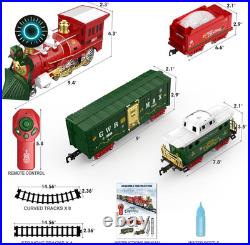 Christmas Train Set with Remote Control Train Toys WithSmoke Lights & Sound NEW