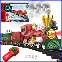 Christmas Train Set with Remote Control Train Toys WithSmoke Lights & Sound NEW Christmas Train Set with Remote Control Train Toys WithSmoke Lights & Sound NEW