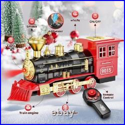 Christmas Train Set with Remote Realistic Smoke & Lights for Kids Christmas Train Set with Remote Realistic Smoke & Lights for Kids