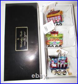Christopher Radko 2000 North Pole Express Train Ornament Set Ltd Ed In Box