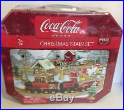 Coca Cola Christmas Wooden Train Set Maxim Thomas Tank Brio Tin Carry Case Coke