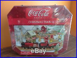 Coca Cola Coke Christmas Wooden Train Track Car Set Maxim 36413 Tin Case Brio