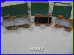 Collectible Cloisonne 3-Piece Christmas Train Set/Original Boxes