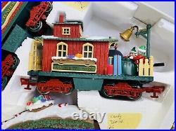 Complete Holiday Express New Bright Animated Train Set #387 Christmas Train RARE