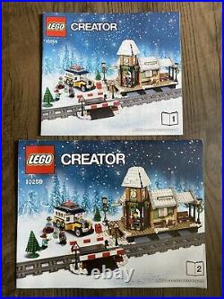Complete Lego Set 10259 Winter Village Station Train Holiday Christmas Bus Child