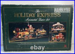 Complete NEW BRIGHT MODEL 380 HOLIDAY EXPRESS ANIMATED TRAIN SET Christmas Santa