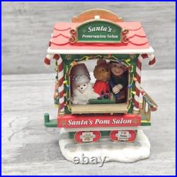 DAMAGED Danbury Mint The Pomeranian Christmas Express Train 6-Piece Set Pom Dogs