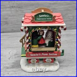 DAMAGED Danbury Mint The Pomeranian Christmas Express Train 6-Piece Set Pom Dogs