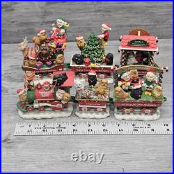 DAMAGED Danbury Mint The Pomeranian Christmas Express Train 6-Piece Set Pom Dogs