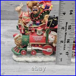 DAMAGED Danbury Mint The Pomeranian Christmas Express Train 6-Piece Set Pom Dogs
