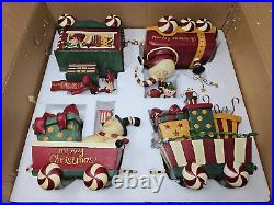Dan Dipaolo Resin Christmas Holidays Decoration Train Set Hayes Santa 2008 Box