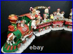 Danbury Mint Beagle Dog Christmas EXPRESS Train Set