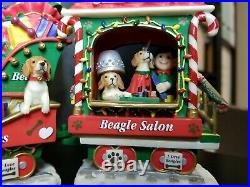 Danbury Mint Beagle Dog Christmas EXPRESS Train Set