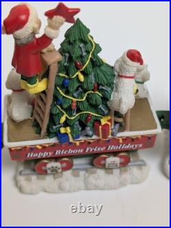 Danbury Mint Bichon Frise Christmas Express Train Set 6-Piece Figurines Danbury Mint Bichon Frise Christmas Express Train Set 6-Piece Figurines