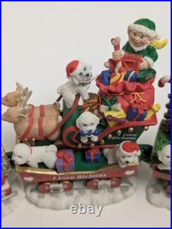 Danbury Mint Bichon Frise Christmas Express Train Set 6-Piece Figurines Danbury Mint Bichon Frise Christmas Express Train Set 6-Piece Figurines