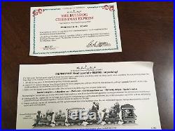 Danbury Mint Bulldog Christmas Express Train With Certificate & Box Set Of 6
