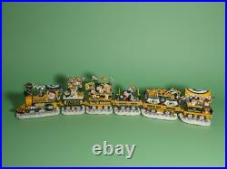 Danbury Mint Christmas Express 6 Piece Holiday Train Set Green Bay Packers 2001