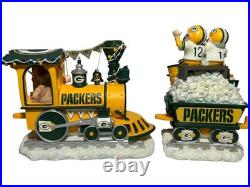 Danbury Mint Christmas Express 6 Piece Holiday Train Set Green Bay Packers 2001