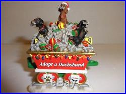 Danbury Mint Dachshund Express Christmas Holiday Train Doxie Weiner Dog 6 pc Set
